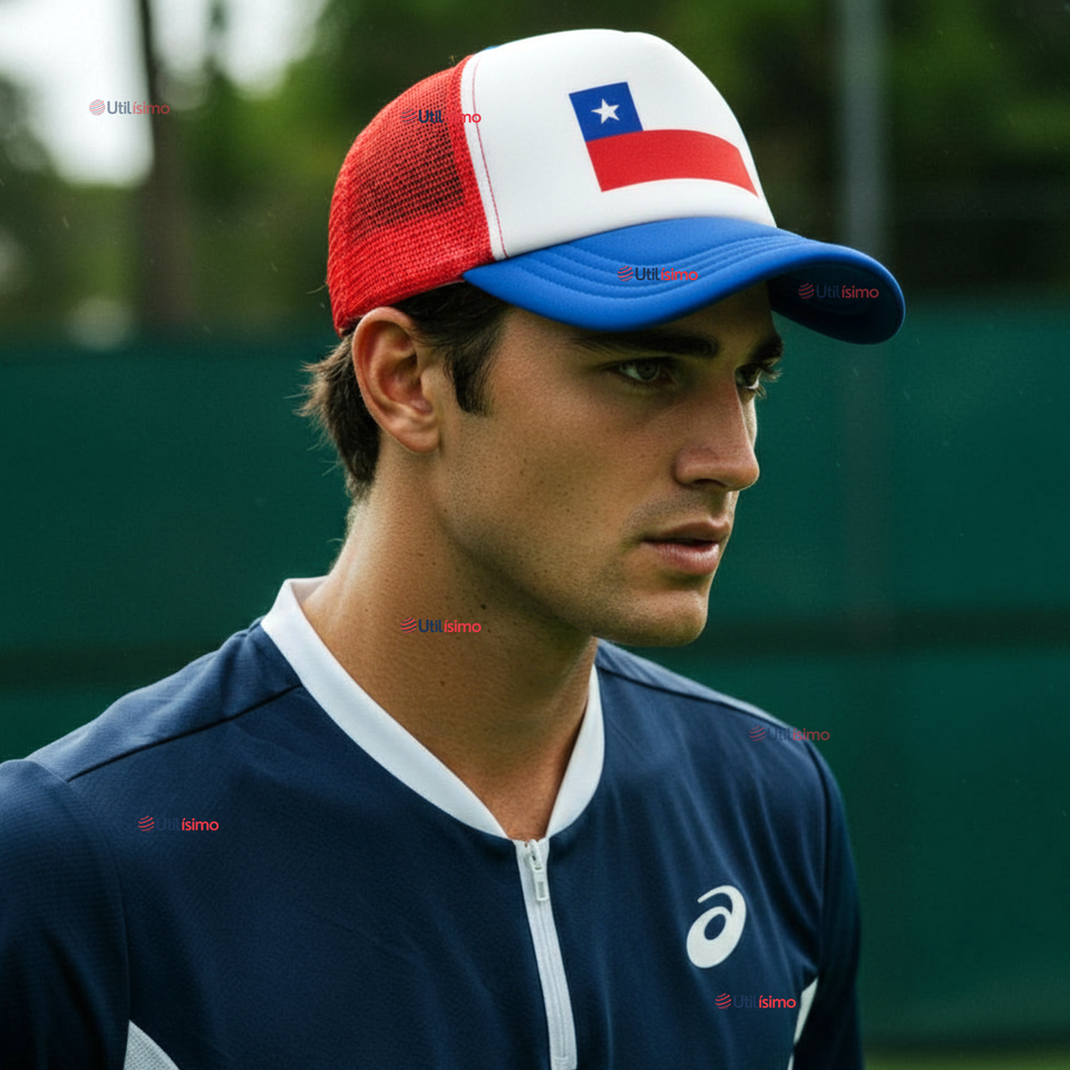 Gorro Jockey Talla Única Ajustable Malla Poliéster Estampado Chileno