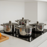 Bateria Cocina Cacerolas 8 Piezas Juego De Ollas Acero Inoxidable