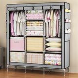 Práctico Armario Closet Ropero Portátil De Tela Color Grey