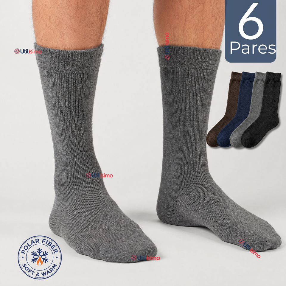 Pack 6 Pares Calcetines Térmicos Corte Alto Hombre Surtidos