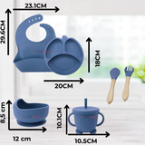 Set De Alimentación Bebé Silicona De Formas 6 Piezas Libre BPA