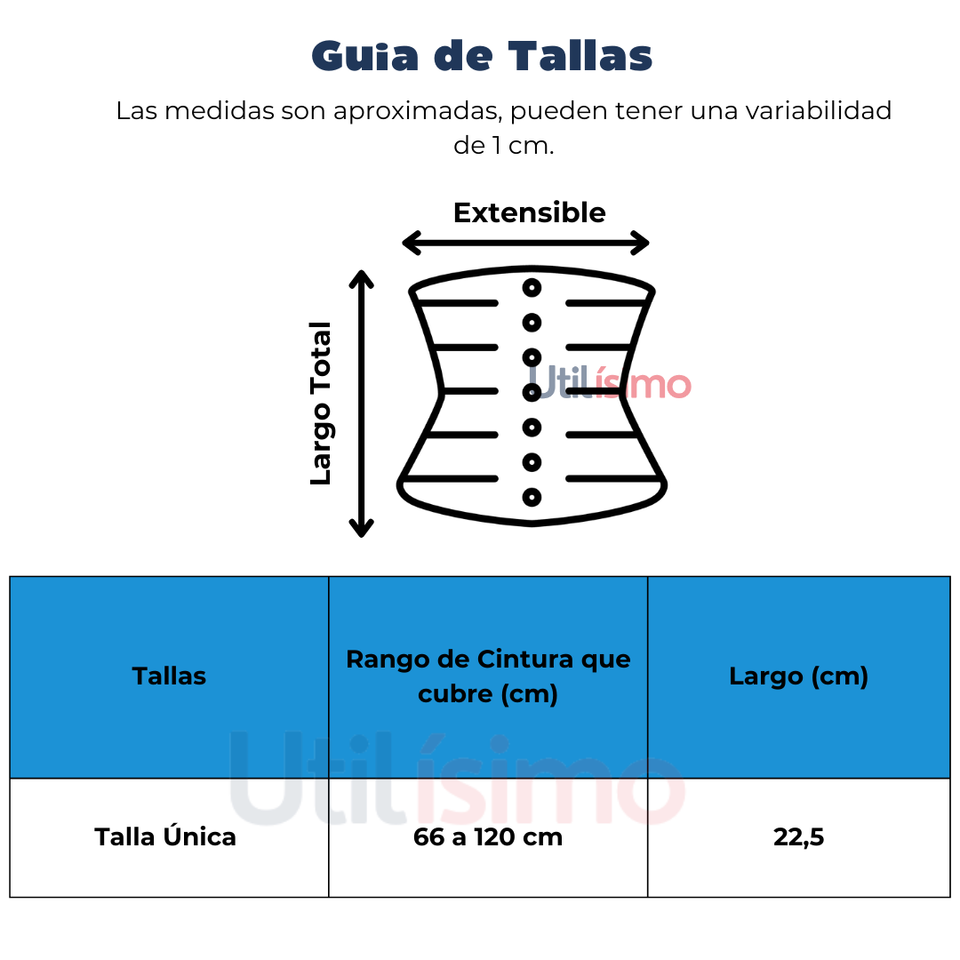 Faja Cruzada Rayada Reductora Moldeadora 22,5 cm Alta Compresión