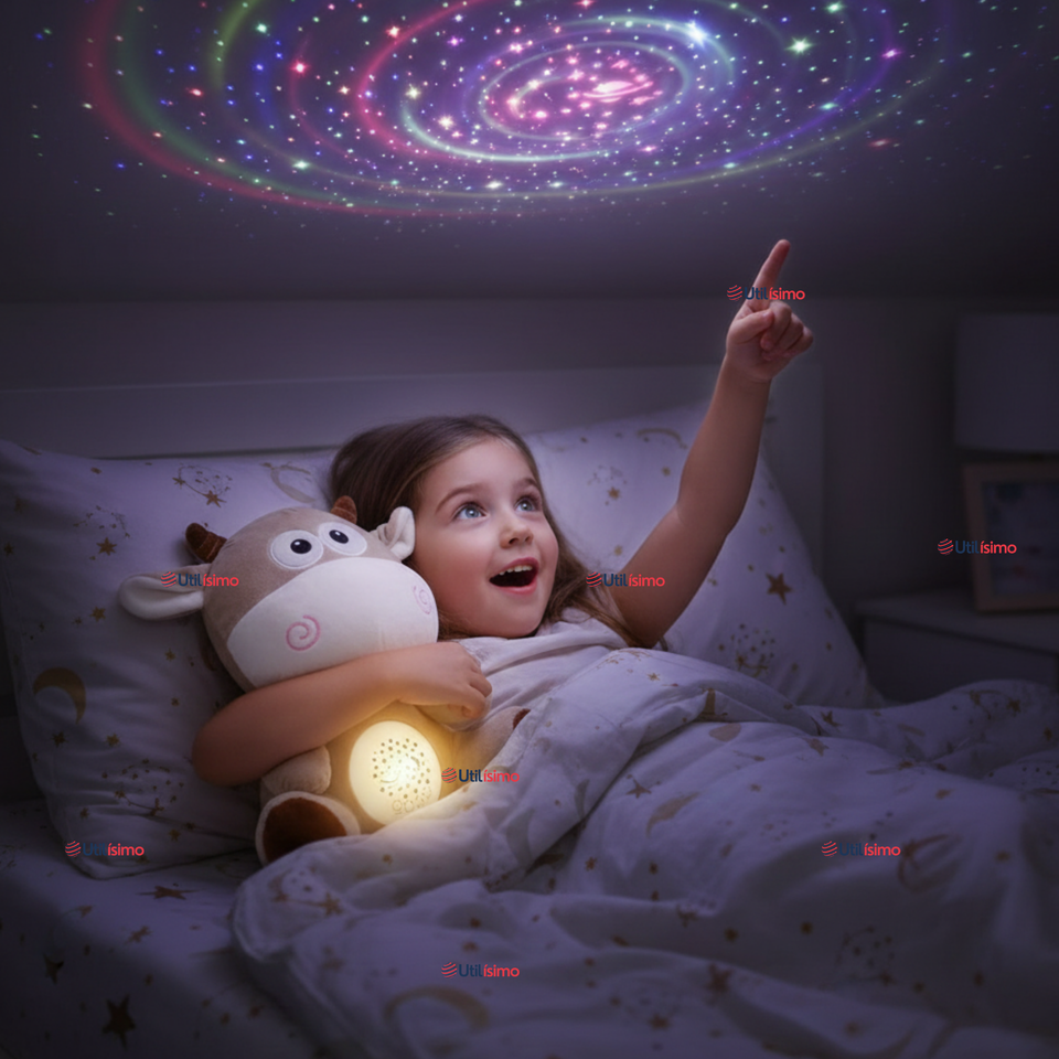 Peluche Vaca Espantacuco Con Luz Y Sonido Para Bebé Niño Niña