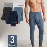Pack 3 Calzoncillos Largos Polar Calza Hombre Invierno Primera Capa
