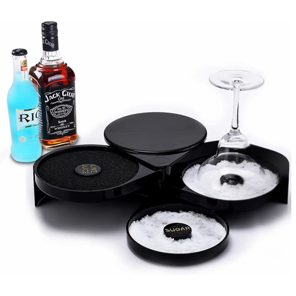 Escarchador De Copas Vasos Orillador Cócteles Micheladas 3 Bandejas