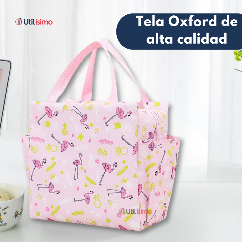 Lonchera Térmica Portátil Estampada Impermeable con Aislamiento