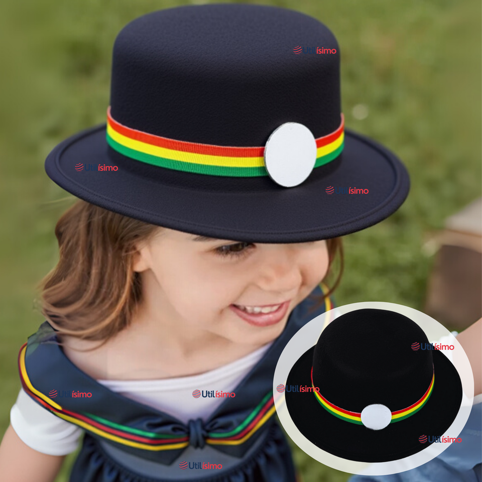 Sombrero Nortino Fiestas Patrias Gorro Niña Baile Danzas Negro