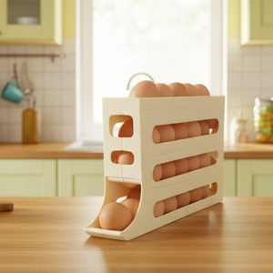 Organizador Dispensador De Huevos Para 30 Huevos Huevera 4 Niveles