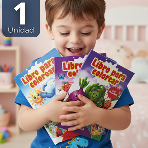 Libro Para Colorear Pintar  Educativo Con Stickers Diseños Surtidos