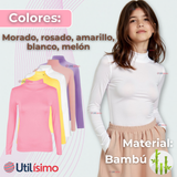 Pack 6 Camiseta Niña Primera Capa Bambú Invierno Cuello Beatle Polera