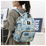Mochila Maternal Oxford Bolso Pañalera Infantil Diseño Estampado Térmica e Impermeable