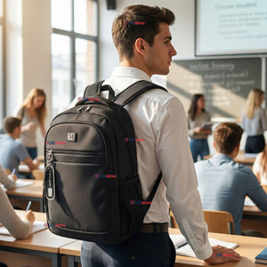 Mochila Escolar Universitaria Notebook Impermeable Resistente 46cm Negro 23L