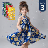 Pack 3 Pareos Pascuense Niña Hawaiano Surtidos Danza Fiestas Patrias