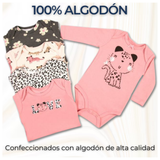 Pack 5 Bodys Bebé Niña Manga Larga Tedmimak 100% Algodón