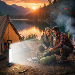 Lampara Luz De Emergencia Focos 39 Led Carga Híbrida Solar USB 30W