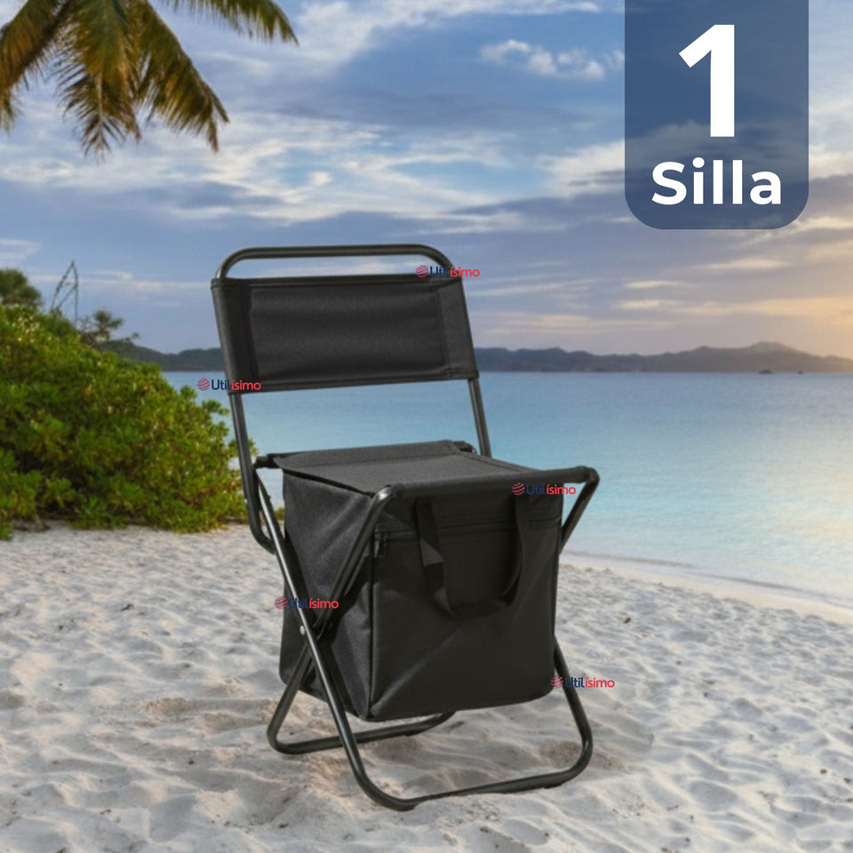 Silla Plegable Con Bolso Portátil Camping Pesca Playa Colores Surtidos
