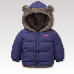 Parka Con Capucha Mangas Larga Niño Blue
