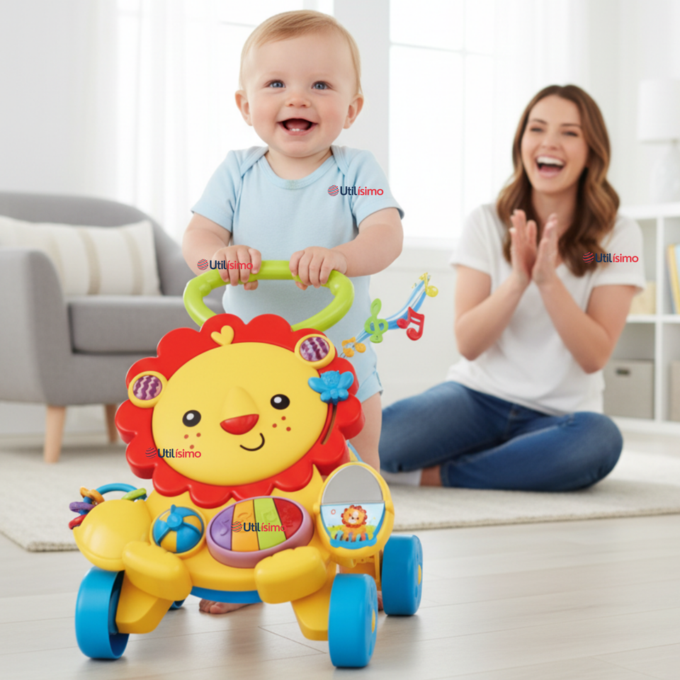Andador Caminador Multifuncional Juguete Musical Bebé León Niña y Niño