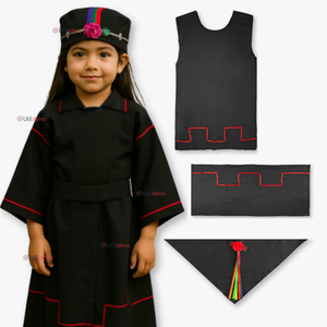 Traje Vestido Mapuche Niña 0 Meses hasta Talla S Vestimenta Típica