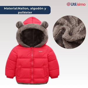 Parka Con Capucha Mangas Larga Niña Red