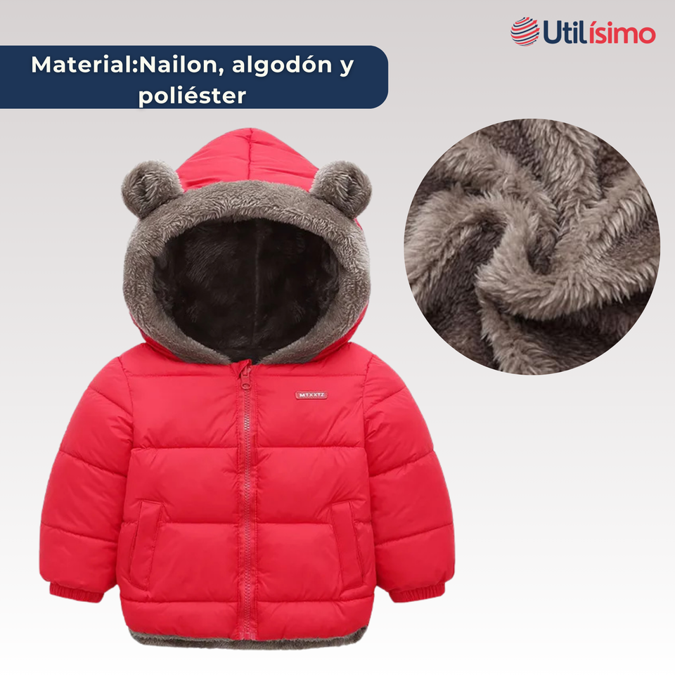 Parka Con Capucha Mangas Larga Niña Red