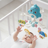 Móvil Giratorio Musical Proyector Bebé Niño Azul
