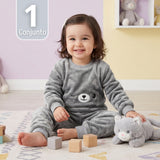 Conjunto Buzo Polerón Frizado Niños Bebes Corderito Liso 2 Piezas