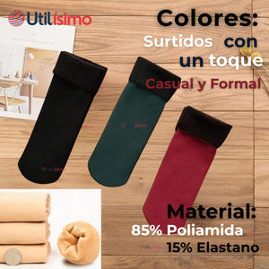 Pack 3 Pares Calcetines Polar Térmico con Interior Afelpado Mujer Surtido