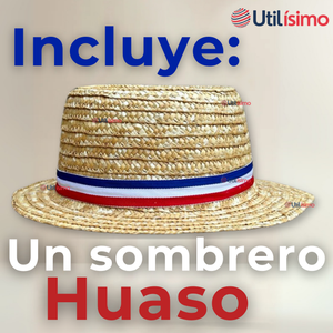 Sombrero Huaso Chupalla Ajustable Elegante Fiestas Patrias