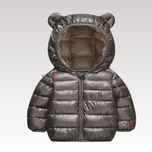 Parka Con Capucha Mangas Larga Niño Black Metallic