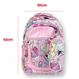 Mochila Con Lonchera Y Estuche 45CM Diseño Estampado Niña