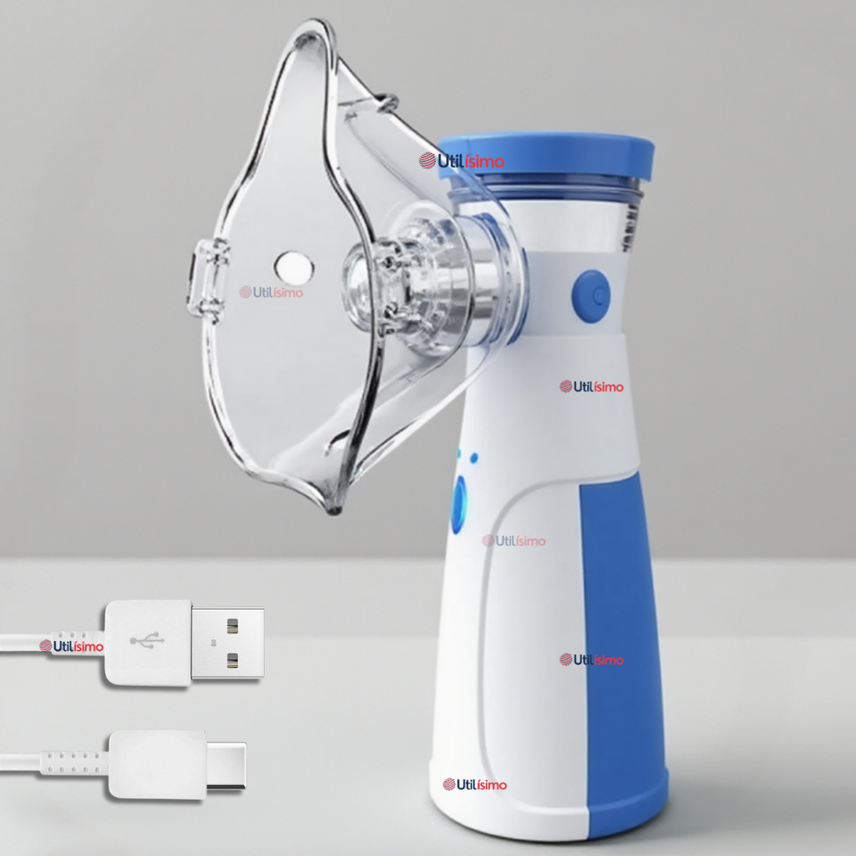 Nebulizador Portátil Batería Recargable Mesh Vaporizador Niños Y Adultos