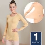 Camiseta De Panty Elástica Transpirable Manga Larga Nylon Segunda Piel