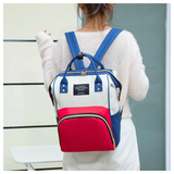 Mochila Maternal Bolso Pañalera Nylon Bebé Diseño Unicolor Térmica e Impermeable