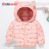 Parka Térmica Con Capucha Y Orejitas Estampado Conejito Niña