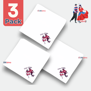 Pack 3 Pañuelos Baile Cueca 45CM Bordado Pareja Baile Fiestas Patrias