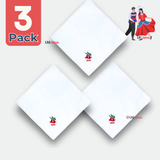 Pack 3 Pañuelos Baile Cueca 36 CM Bordado COPIHUE Fiestas Patrias