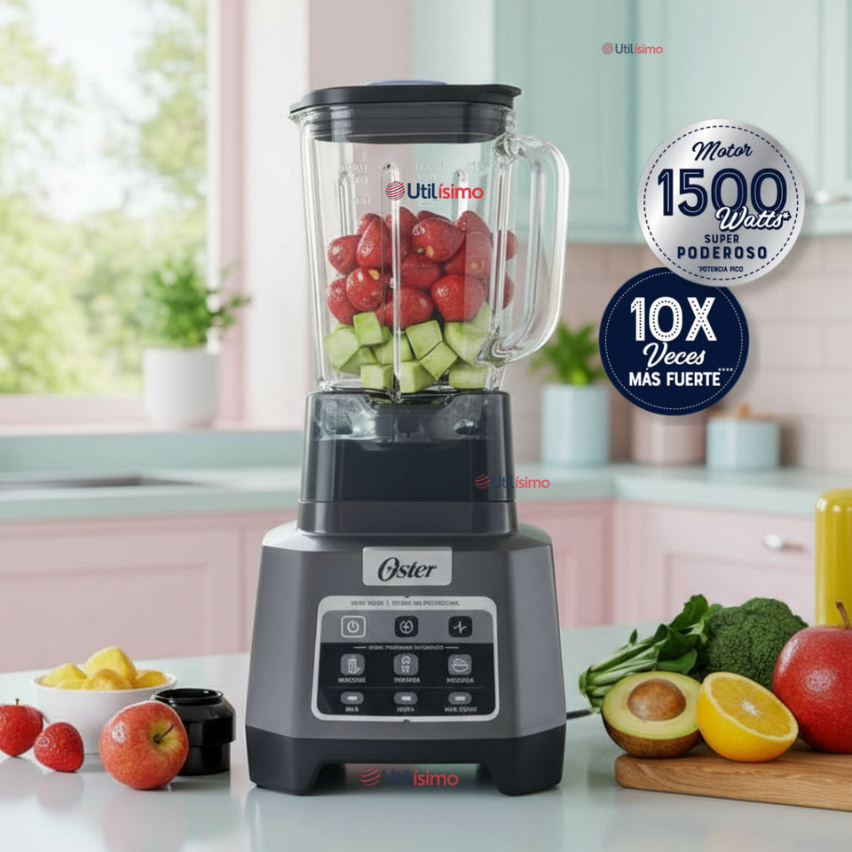 Licuadora Profesional Oster® XTREME MIX con iBLEND y MAX CRUSH con Tecnología Reversible, Vaso Blend-N-Go BLSTXPG-BGW