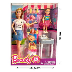 Set de Muñeca Estilo Barbie Peluqueria Infantil