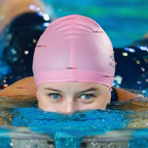 Gorro Gorra Natación Baño Poliuretano Color Rosado 12 Años En Adelante Mujer