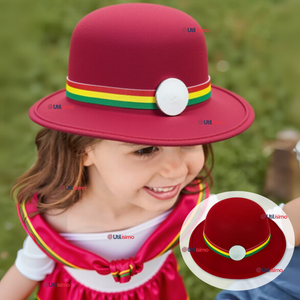 Sombrero Nortino Fiestas Patrias Gorro Niña Baile Danzas Rojo