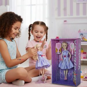 Set de Juego Muñeca Princesa Con Espejo Y Peine