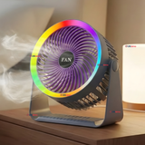 Mini Ventilador De Mesa Gris Silencioso Portátil Recargable USB