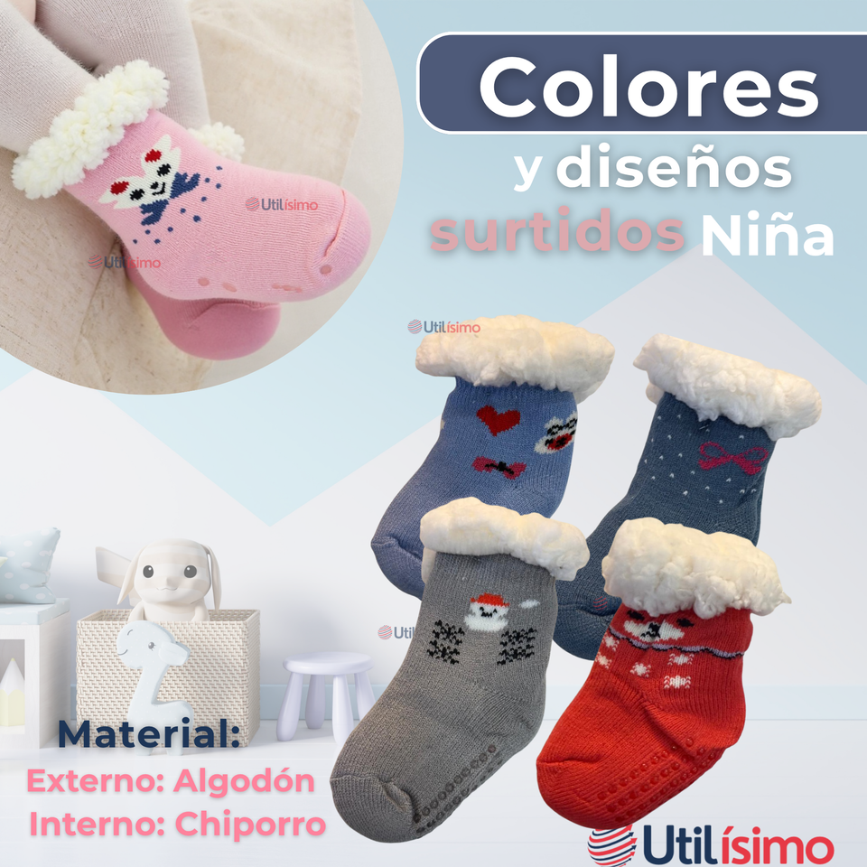 Calcetines de Chiporro Bebé Niña Antideslizante Colores Surtidos