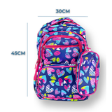 Mochila Con Lonchera Y Estuche 45CM Diseños Variados Niña