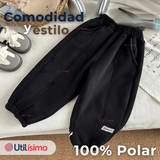 Buzo Bebé Niño Forrado en Polar Negro Pantalón