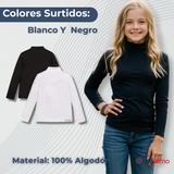 Pack 3 Camiseta Beatle Algodón Primera Capa Niña Polera Surtidos