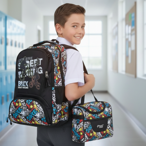 Mochila Escolar Kit Con Estuche y Lonchera 43cm Tela Oxford Niño
