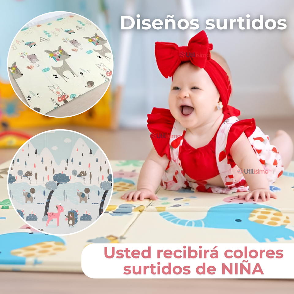 Alfombra Plegable Antigolpes 180x160cm Juego Niñas Surtido