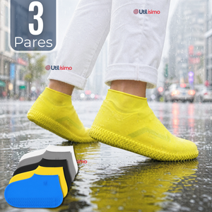 Pack 3 Pares Fundas Cubre Zapatos Hombre Impermeable Surtidas Silicona Antideslizante